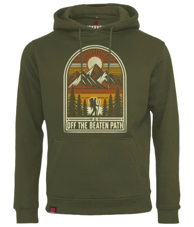Bluza męska z kapturem VOYOVNIK "Off The Beaten Path (V2)" - olive