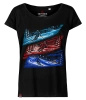 Koszulka damska oversize VOYOVNIK "Winter Journey" - czarna