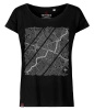 Koszulka damska oversize VOYOVNIK "Urban Wayfinder (mono)" - czarna