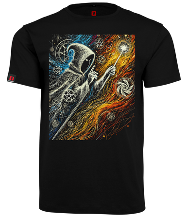 Koszulka męska VOYOVNIK "Whispering Wizard" - czarna, rozmiar XL [OUTLET]