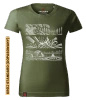 Koszulka damska standard VOYOVNIK "Campcraft Stories (mono)" - khaki