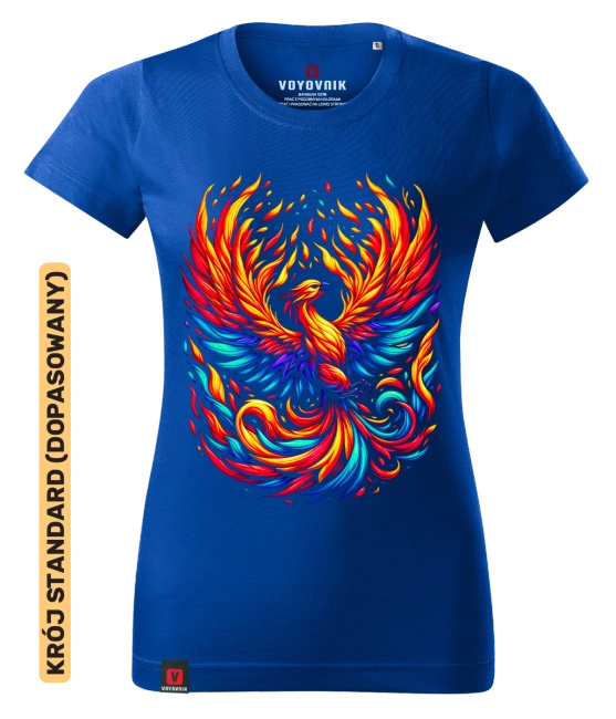 Koszulka damska standard VOYOVNIK "Rising Phoenix" - niebieska