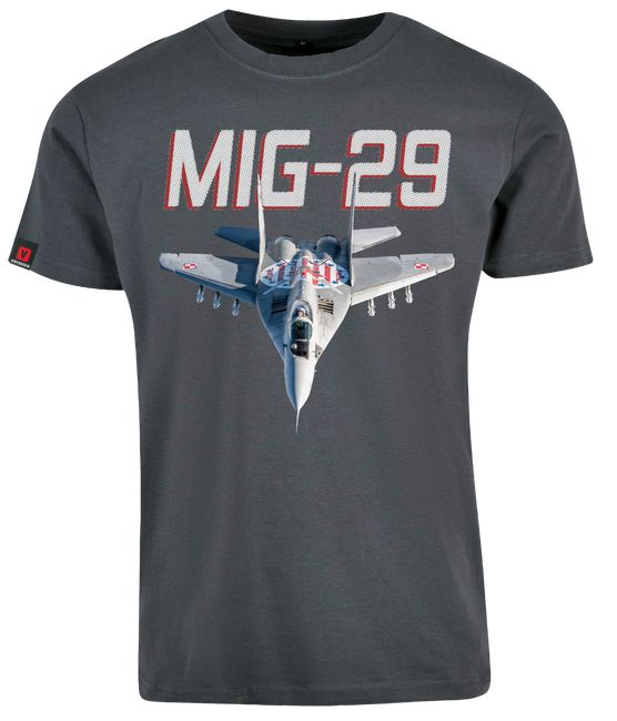 Koszulka męska VOYOVNIK MiG-29 Siły Powietrzne RP - szary