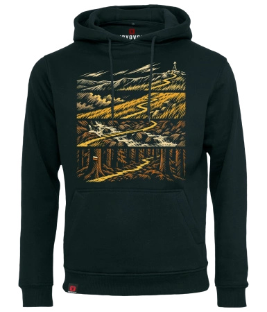 Bluza męska z kapturem VOYOVNIK "Beyond The Ridge" - czarna