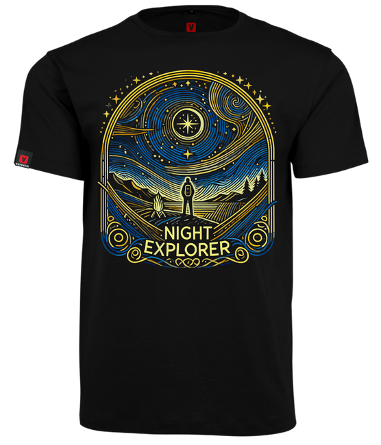 Koszulka męska VOYOVNIK "Night Explorer" - czarna