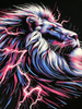 Koszulka męska VOYOVNIK "Neon Lion" - czarna