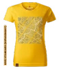 Koszulka damska standard VOYOVNIK "Urban Wayfinder (mono)" - żółta