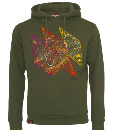 Bluza męska z kapturem VOYOVNIK "Dirt Momentum" - olive