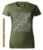Koszulka damska standard VOYOVNIK "Urban Wayfinder (mono)" - khaki